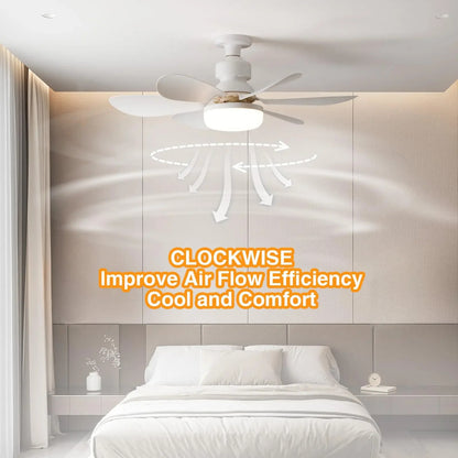 HOMCOM modern LED ceiling fan with light, dimmable E27 bulb, 30W, for bedroom or living room, sleek design with blades and integrated lamp