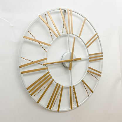 MSL 60cm wall clock with black frame and white face, featuring large black numerals and minimalist design.