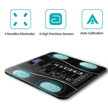 Smart Body Fat Scale with Bluetooth – Digital BMI Bathroom Scale up to 180kg