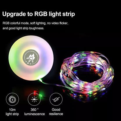 HOMCOM 2-pack 10M waterproof portable camping string lights with stowable design, outdoor use, and flexible wiring for camping or outdoor decor.