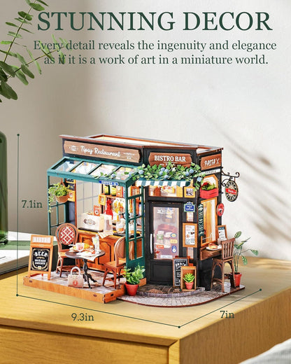 Rolife DIY Miniature House Kit – Tipsy Restaurant Model for Adults & Kids