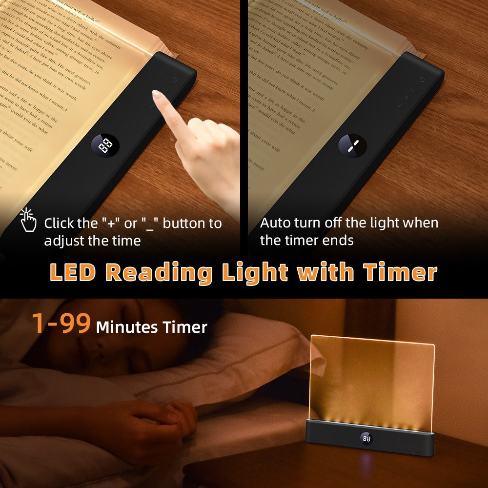 Transparent reading lamp with stepless dimming desktop night light. Student dormitories can have timed reading night lights