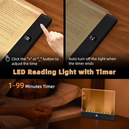 Transparent reading lamp with stepless dimming desktop night light. Student dormitories can have timed reading night lights