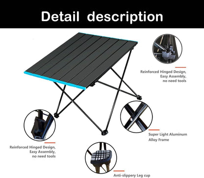 Folding Camping Table – Lightweight Portable Aluminium Outdoor Picnic Table