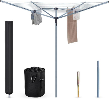 50M rotary airer dryer cover with metal spike, weatherproof protective cover for outdoor clothes drying rotary airer.
