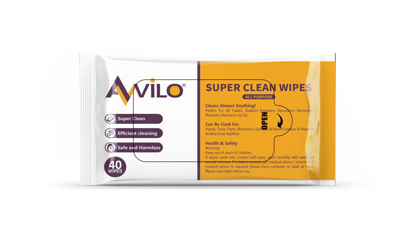 Super Clean Wipes Pack of 40