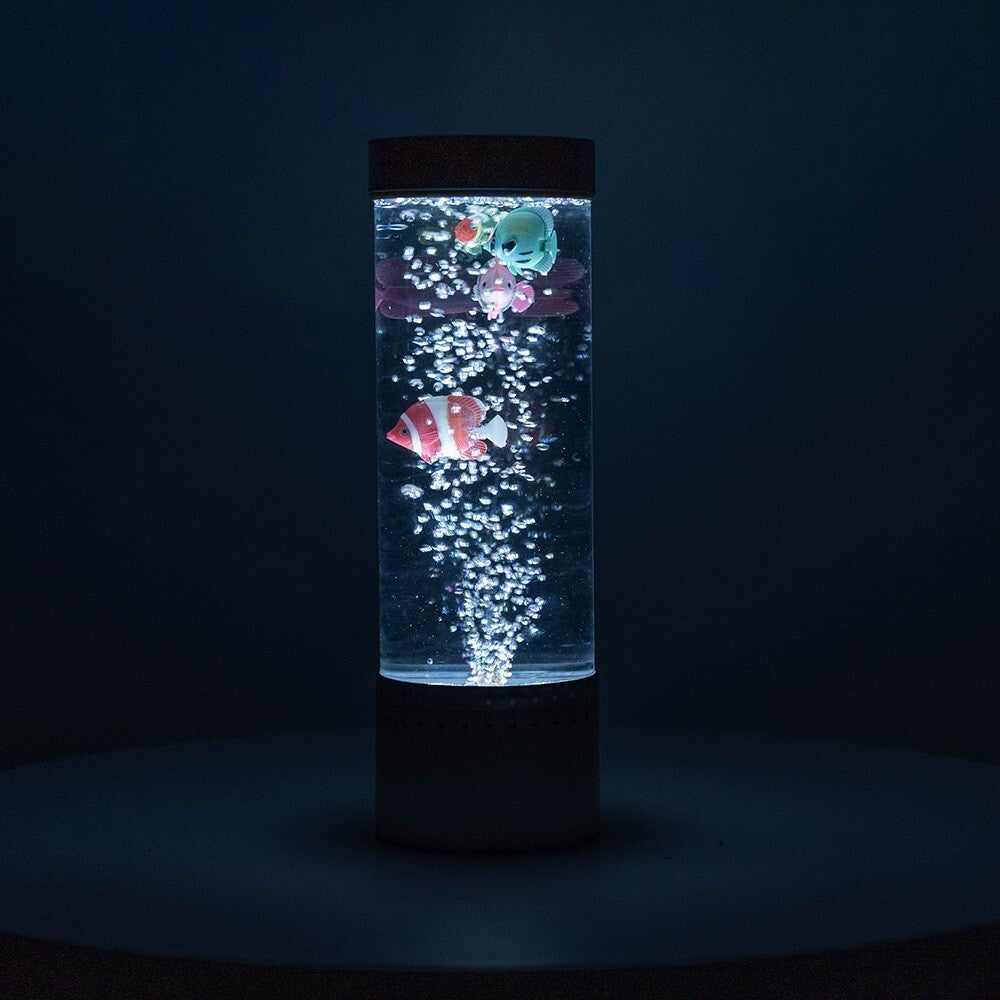 Livoshop 32cm LED bubble lamp with color-changing fish water tube, sensory novelty light for calming visual effects