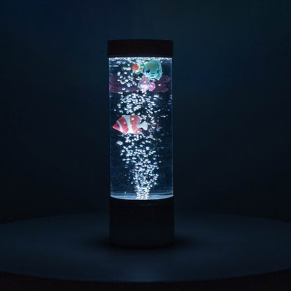 Livoshop 32cm LED bubble lamp with color-changing fish water tube, sensory novelty light for calming visual effects