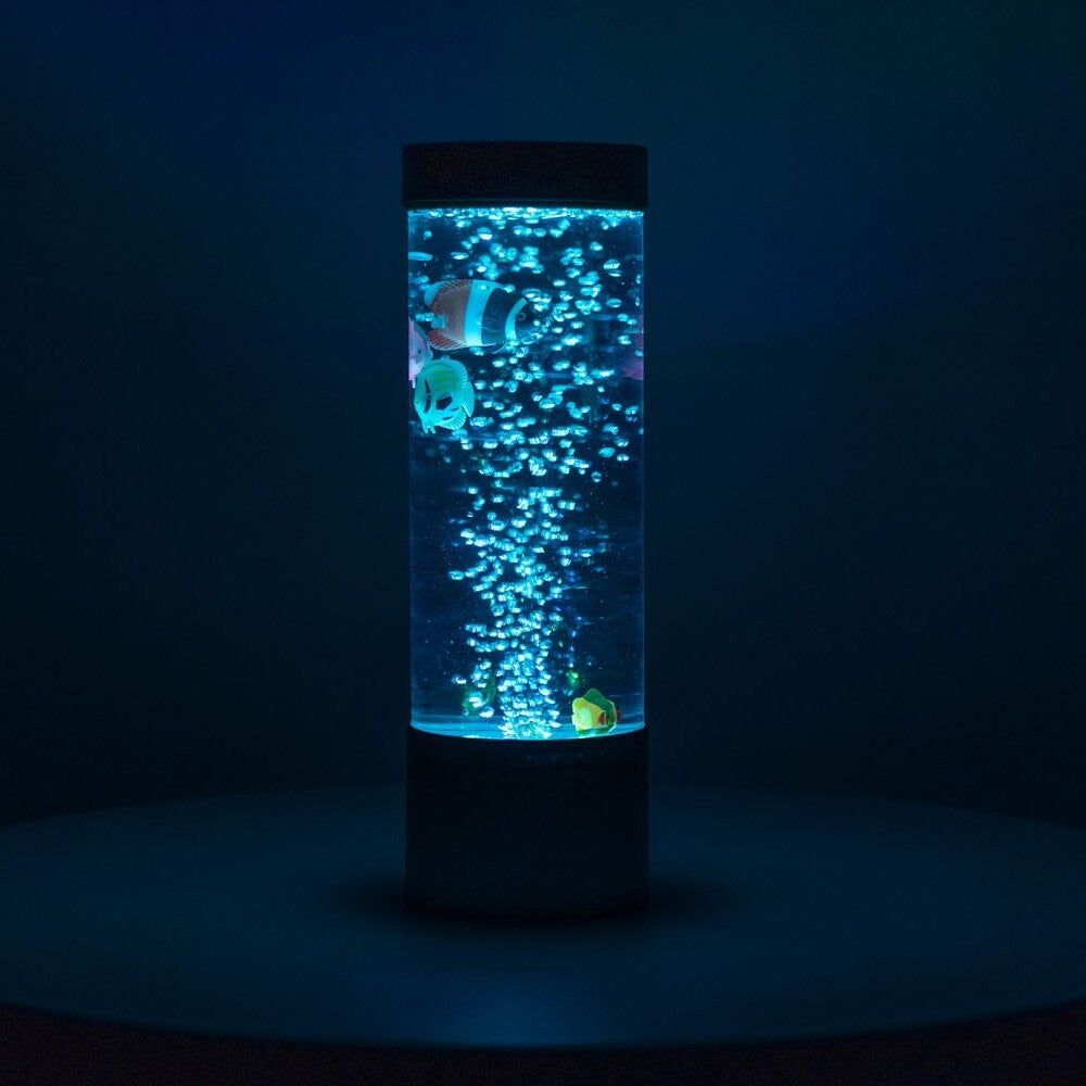Livoshop 32cm LED Bubble Lamp with color-changing lights, fish water tube, sensory novelty light, and vibrant bubble effects.