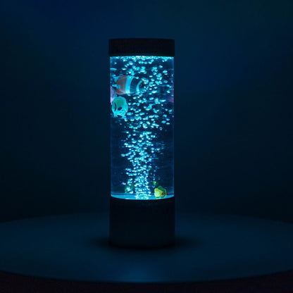 Livoshop 32cm LED Bubble Lamp with color-changing lights, fish water tube, sensory novelty light, and vibrant bubble effects.
