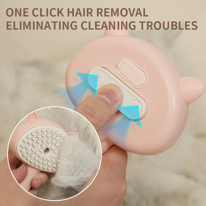 Rechargeable Pet Grooming Brush – Self-Cleaning Slicker with Mist