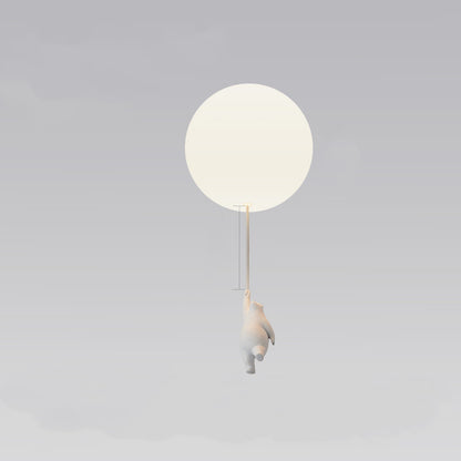 Creative cartoon polar bear children's balloon ceiling lamp by eprolo, featuring a warm light design for kids' rooms.