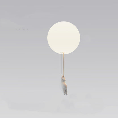Creative cartoon polar bear children's balloon ceiling lamp by eprolo, featuring a warm light design for kids’ rooms.
