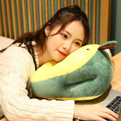 Eprolo office nap pillow for children, avocado-shaped classroom sleeping pillow in prone position, 35x28x20cm, comfortable and supportive.