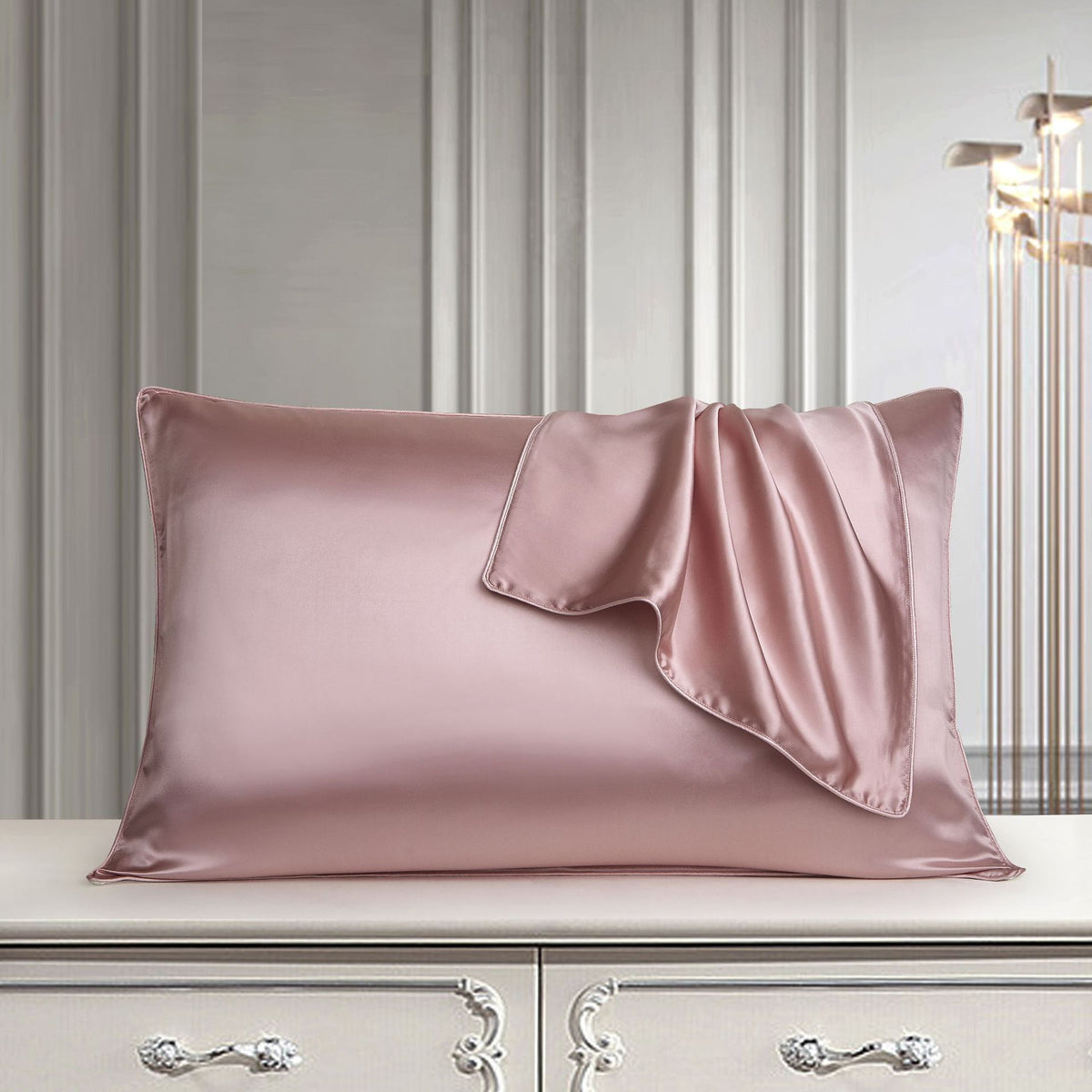 Purple eprolo pure silk pillowcase, single side, made from natural Mullberry silk for hair and skin care.