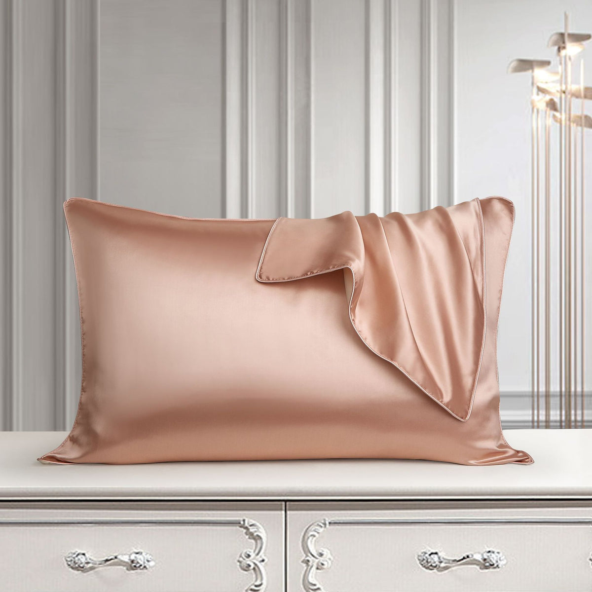 Purple eprolo pure silk pillowcase made from natural Mullberry silk, designed for hair and skin care, single-sided.