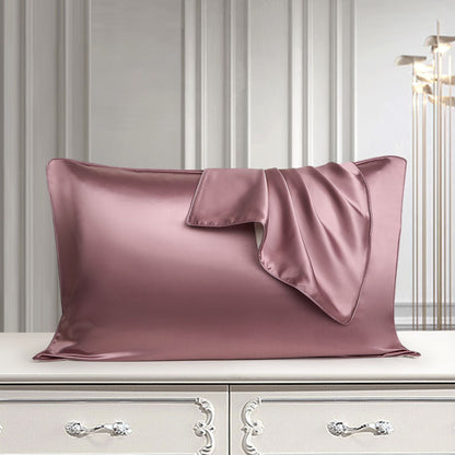Purple eprolo pure silk pillowcase with one side made of natural mullberry silk, ideal for hair and skin care.