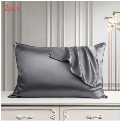 Purple eprolo pure silk pillowcase made from natural mullberry silk, designed for hair and skin care, single side.