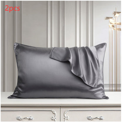 Purple eprolo pure silk pillowcase made from natural mullberry silk, designed for hair and skin care, single side.