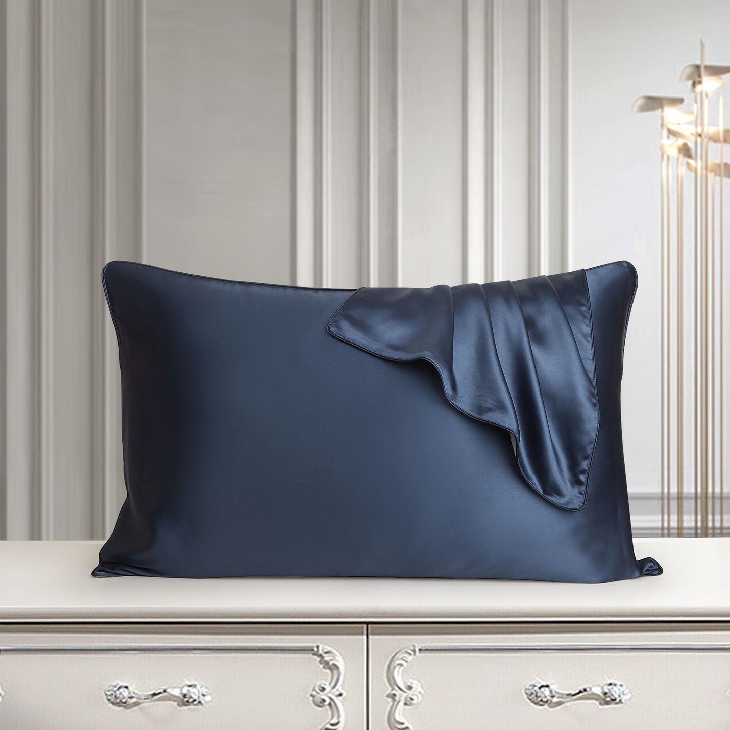 Eprolo single side pure silk pillowcase in purple, made from natural mulberry silk, ideal for hair and skin care.