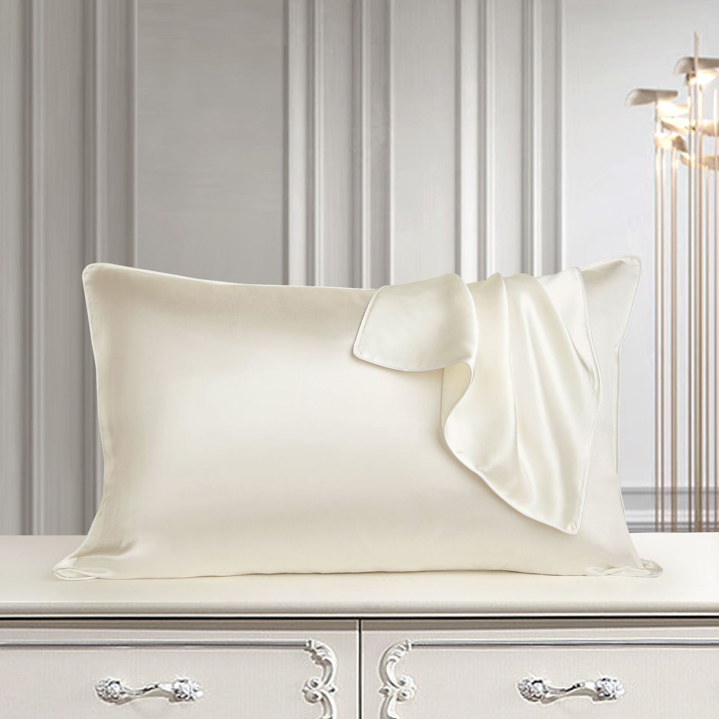 Purple eprolo pure silk pillowcase made from natural mullberry silk, designed for gentle hair and skin care.