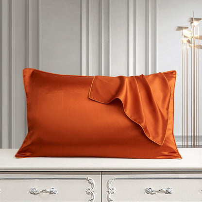 Pure silk pillowcase by eprolo, one side Mullberry silk for hair and skin, in purple with a smooth, luxurious fabric surface.