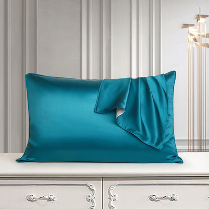 Purple single-side pure silk pillowcase by eprolo, made from natural mullberry silk for hair and skin care.