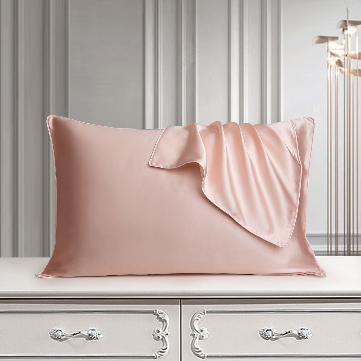 Purple eprolo single-side pure silk pillowcase made from natural mullberry silk for hair and skin care.