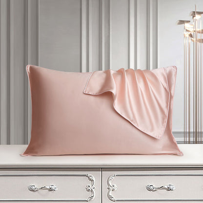 Purple eprolo single-side pure silk pillowcase made from natural mullberry silk for hair and skin care.
