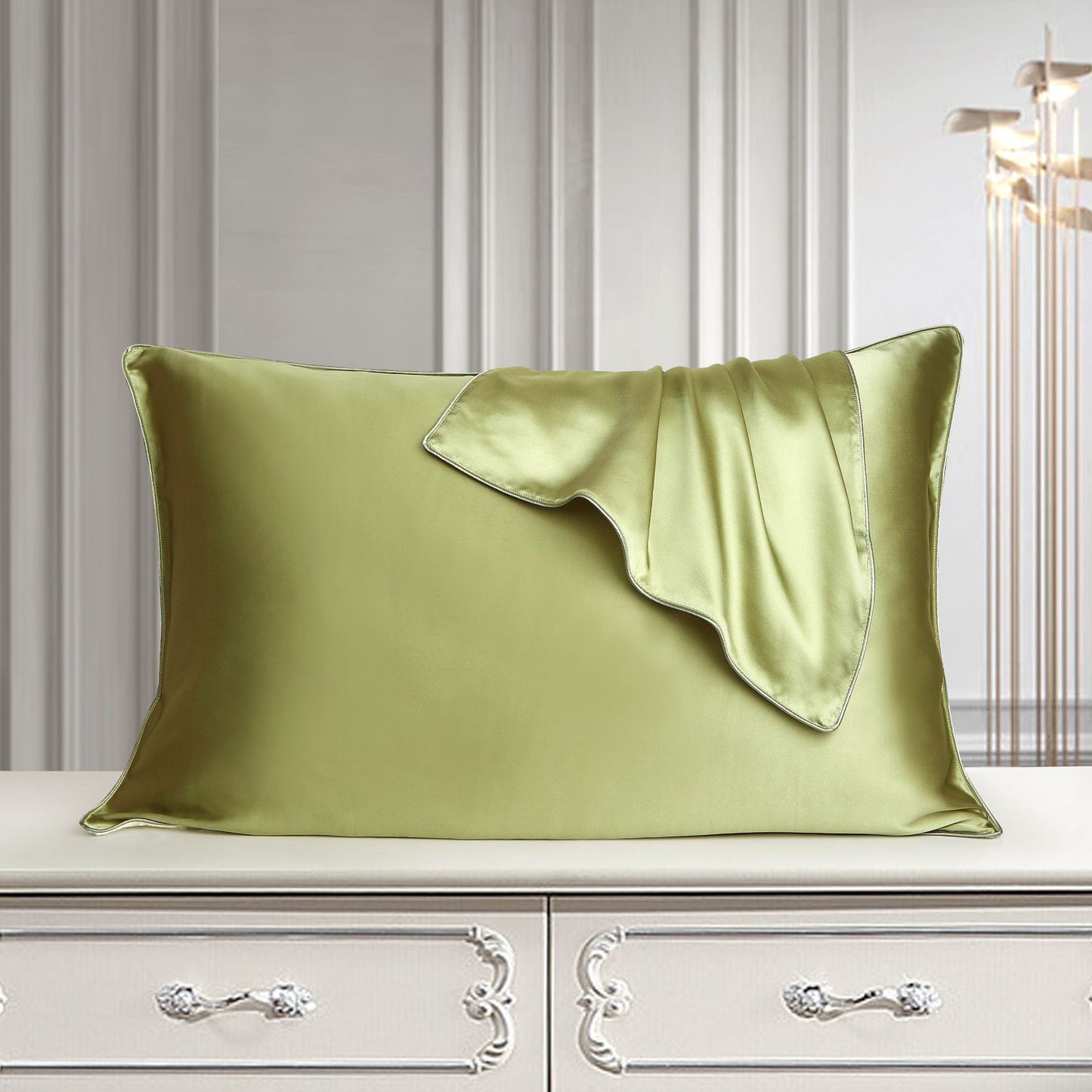 Pure silk pillowcase by eprolo, single side natural mullberry silk for hair and skin, purple color, soft and smooth fabric.
