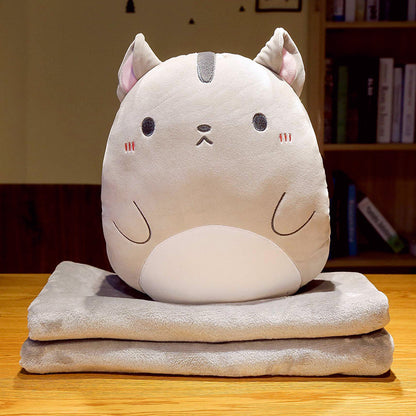 Brown bear cartoon animal pillow blanket from eprolo, a soft multifunctional blanket with a playful bear design.