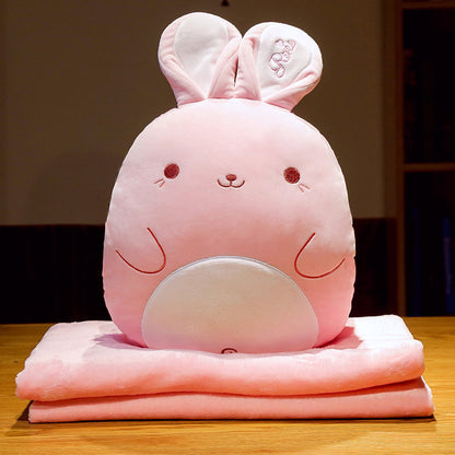 Brown bear cartoon multifunctional blanket and animal pillow from eprolo, soft and cozy for kids' comfort and play.