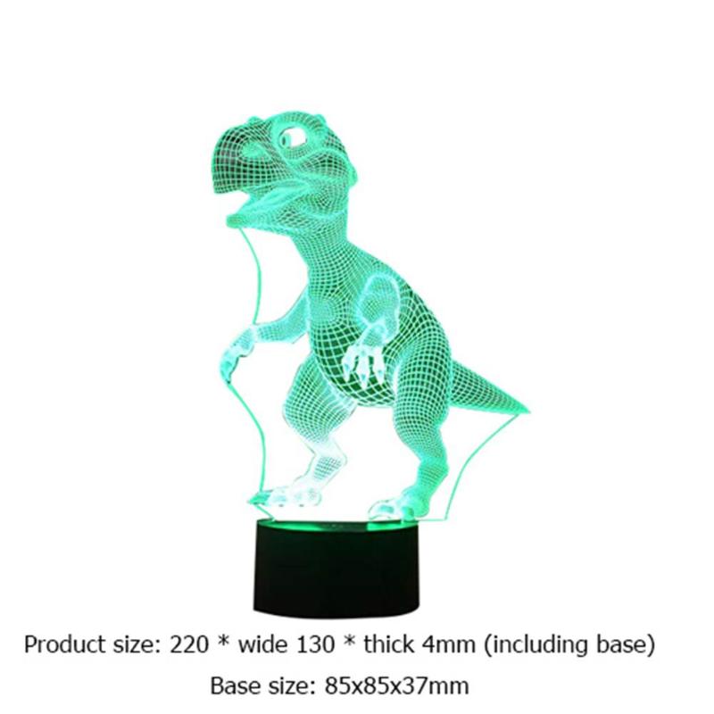 Eprolo 3D dinosaur LED night light with 7 color touch lamp and vibrant, colorful illumination for kids' bedroom decor