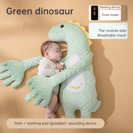 Pink unicorn Babycare Soothing Sleep Aid by eprolo with anti-startle pillow and patting toy for calming infants.