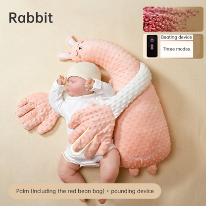 Pink unicorn Babycare Soothing Sleep Aid by eprolo featuring anti-startle pillow and patting toy for calming babies.