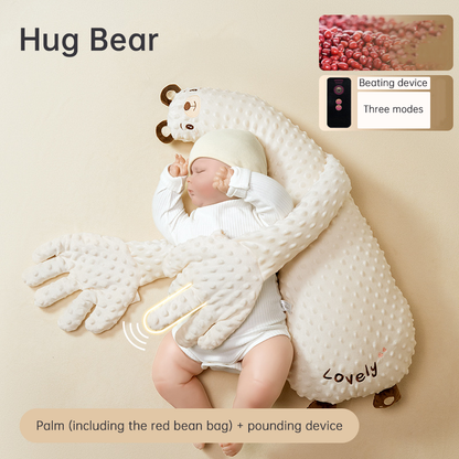 Eprolo pink unicorn baby sleep aid with anti-startle pillow and patting toy for soothing comfort and gentle sleep support