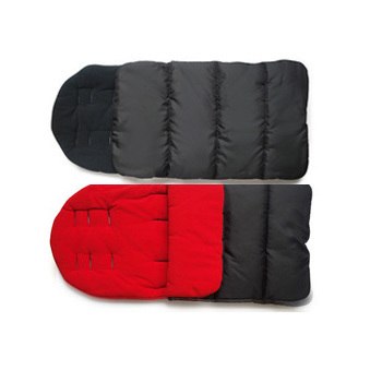 Red eprolo baby stroller footmuff and sleep bag in a car seat, designed to keep infants warm and cozy during outings.