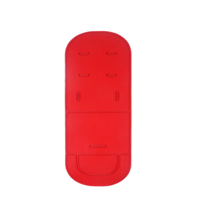 Red baby stroller seat cushion by eprolo, soft pushchair pad with comfortable padding for infant stroller seats.