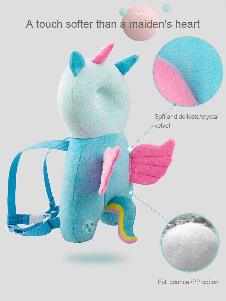 Eprolo baby head protector safety cushion featuring a cute butterfly cartoon backpack pad for gentle head protection.
