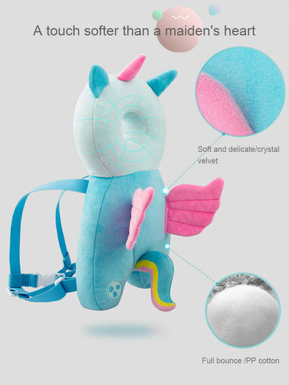 Eprolo baby head protector safety cushion featuring a cute butterfly cartoon backpack pad for gentle head protection.