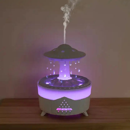 White Rain Cloud Humidifier and LED Aroma Diffuser with 350ml capacity by eprolo, designed for humidifying and aromatherapy.