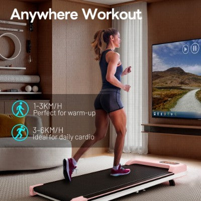Folding Under-Desk Walking Pad Treadmill with Magnetic Remote Control