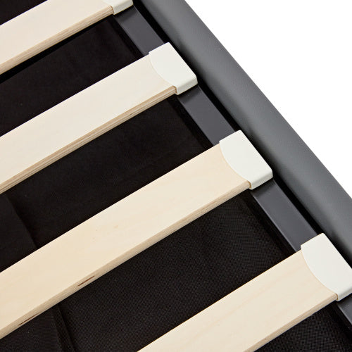 King Size Upholstered Bed – USB Charging, LED Lights & Storage (5FT) , Without Mattress,