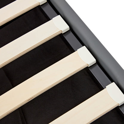 King Size Upholstered Bed – USB Charging, LED Lights & Storage (5FT) , Without Mattress,