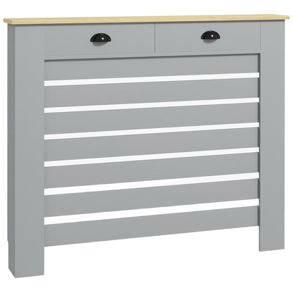 95.5H X 111Wcm Radiator Cover, With Drawer - Grey