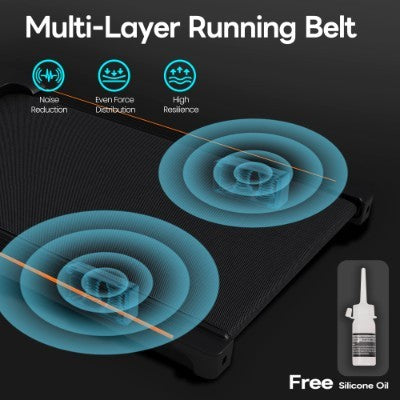 Folding Under-Desk Walking Pad Treadmill with Magnetic Remote Control