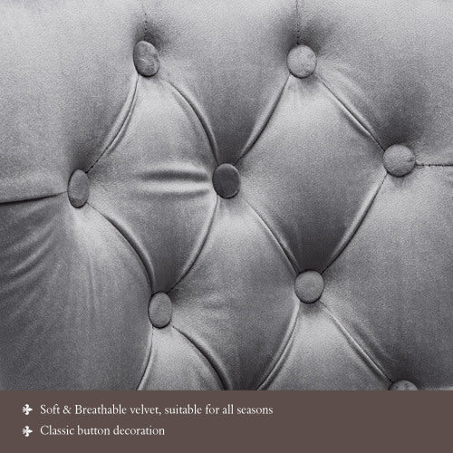 Velvet Dining Chairs Set – 2/4/6 Pcs with Oak Legs & Chrome Knocker