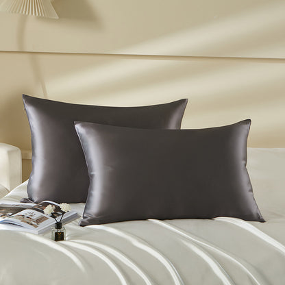 HOMCOM single champagne-colored Mulberry silk pillowcase, 22 M size, with zipper, 51x66cm, soft and luxurious bedding accessory.