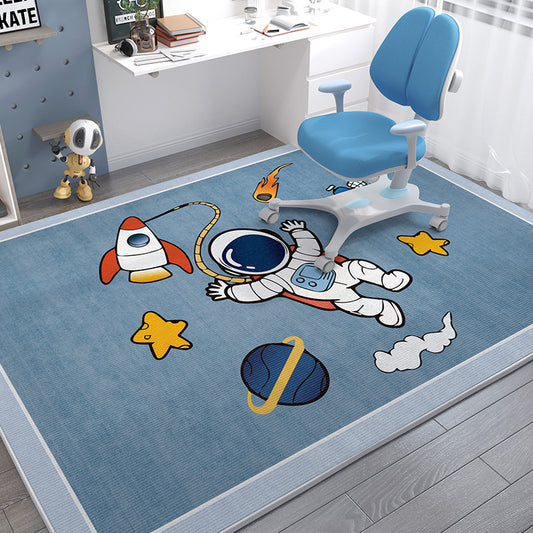HOMCOM children's room baby crawling blanket made of stain-resistant crystal velvet, featuring a fun park design on an 80x120cm carpet.