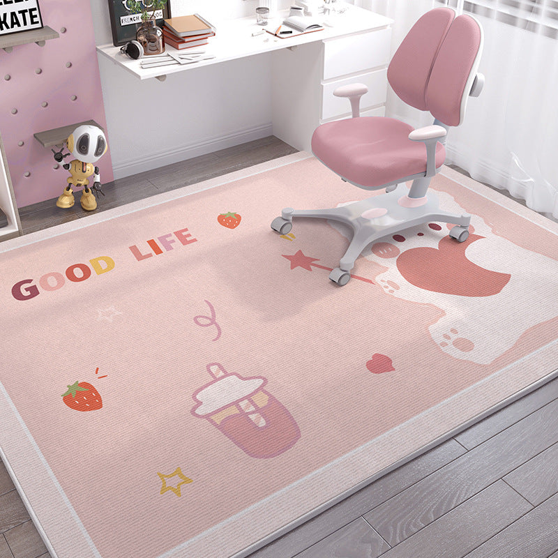 HOMCOM children's room baby crawling blanket in stain-resistant crystal velvet with playful park design on a soft carpet.